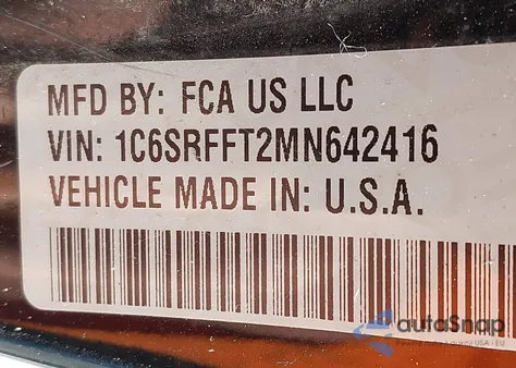 2021 Ram 1500 Big Horn 4X4 5'7 Box from USA, damaged, VIN 1C6SRFFT2MN642416